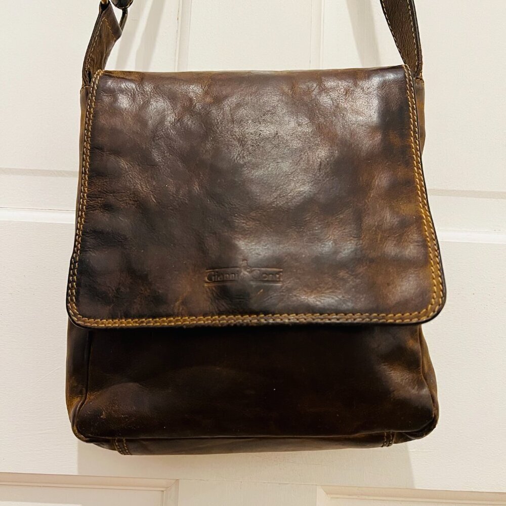 Vintage Stone Mountain Leather Shoulder Handbag Purse - Picture 8 of 16
